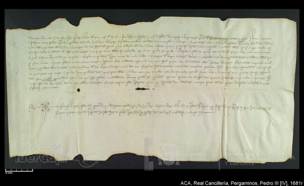 Carta en la que fray Juan Fernández de Heredia de la Casa del Hospital